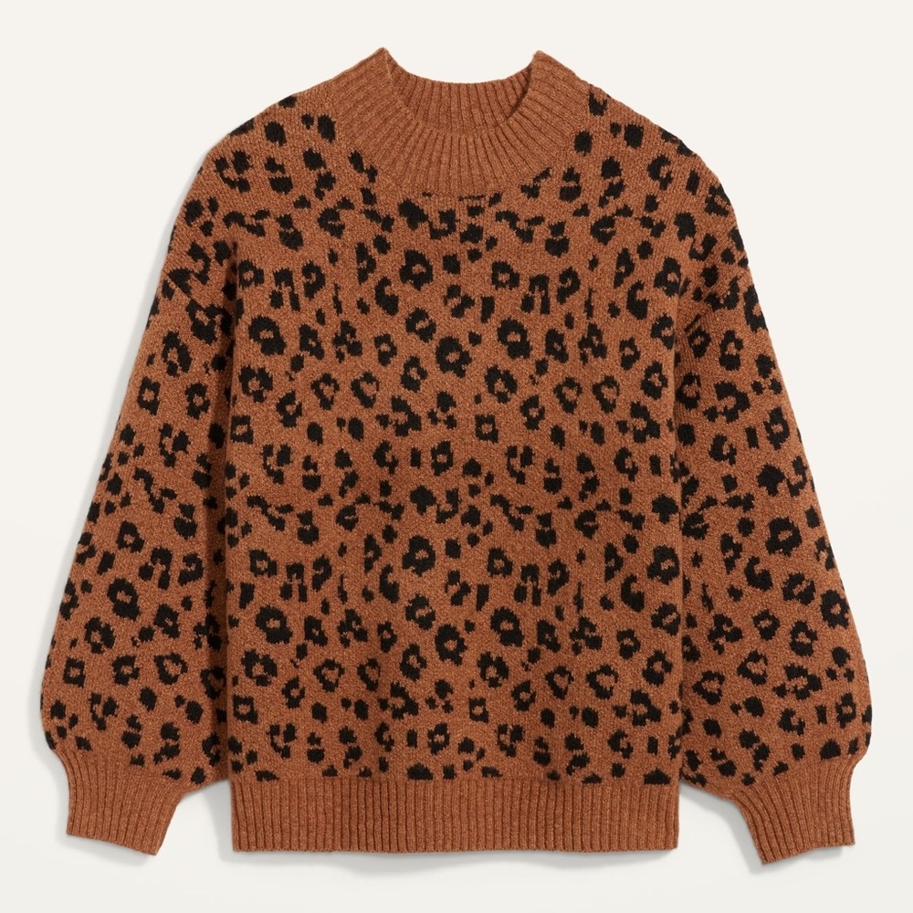 NWT Old Navy Cheetah Print Sweater - Picture 1 of 9